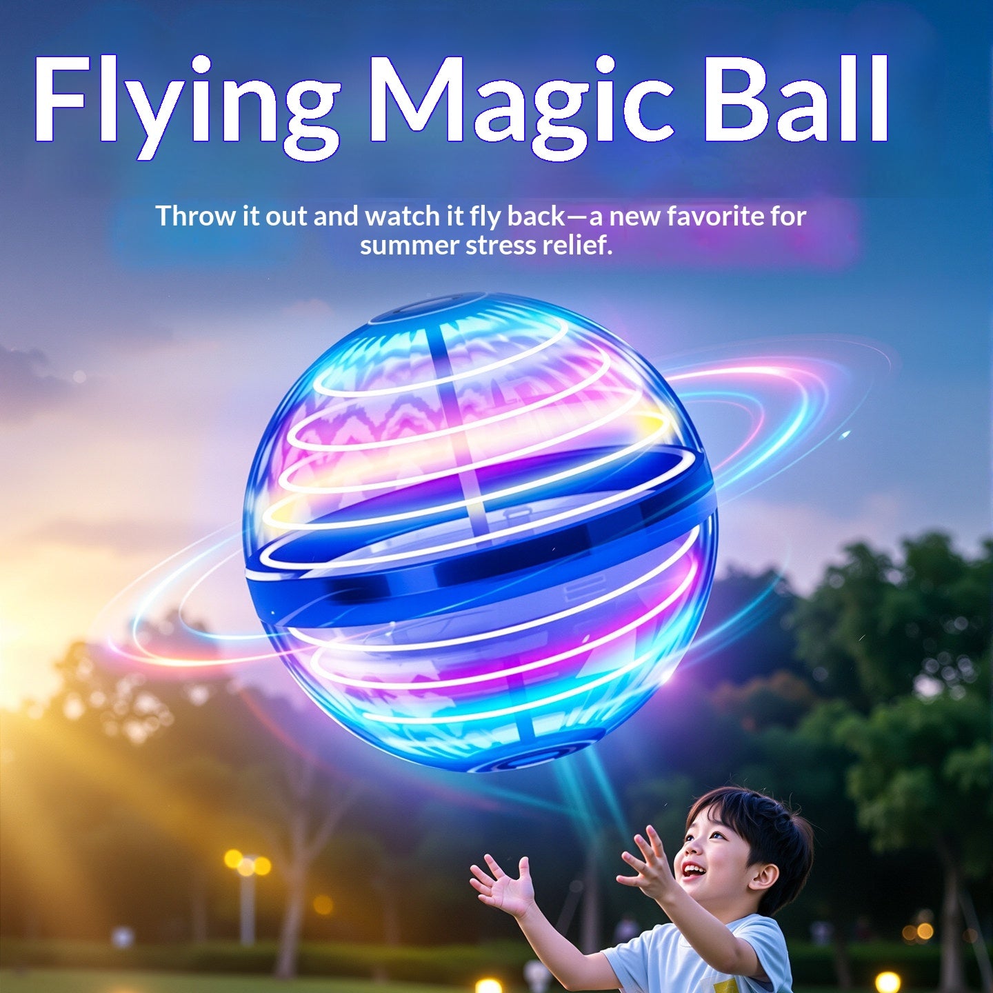 UFO Smart-Sensing Flying Ball - Fun Spiky Massage Toy
