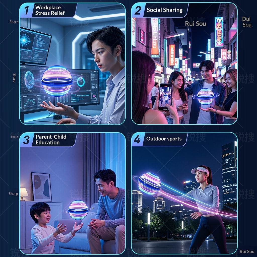UFO Smart-Sensing Flying Ball - Fun Spiky Massage Toy