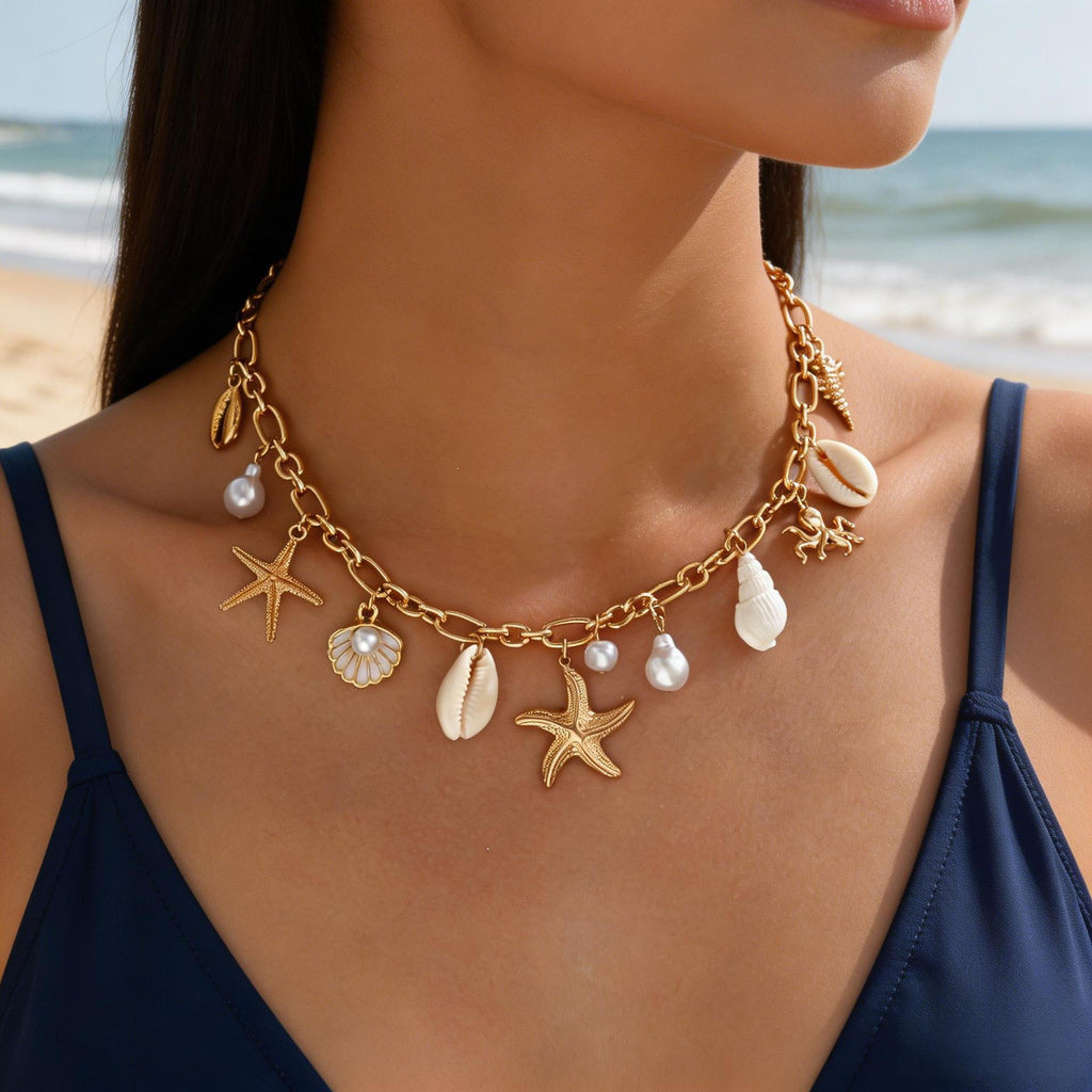 Bohemian Summer Beach Shell Necklace for Women