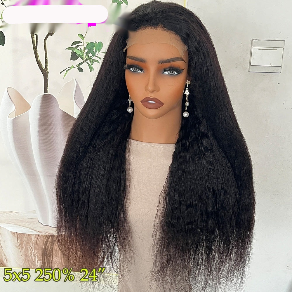 Womens Natural-color Human Hair Wig for Effortless Style