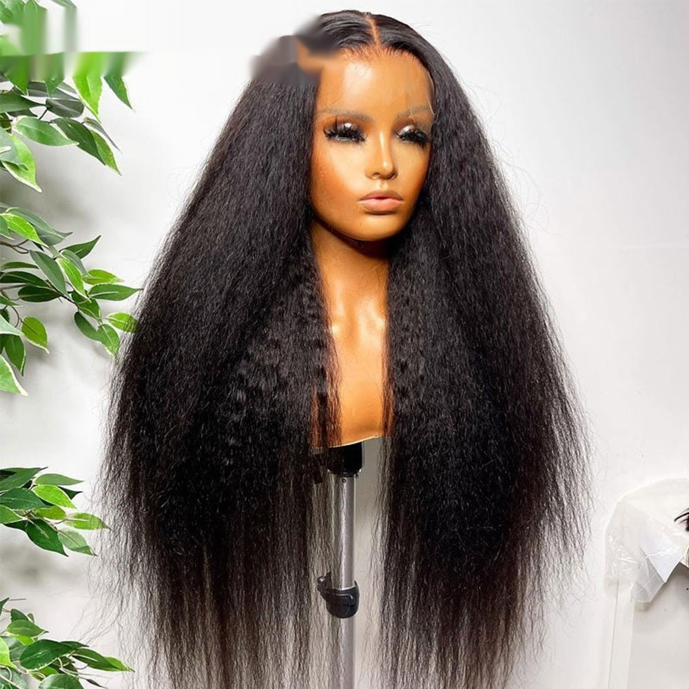 Womens Natural-color Human Hair Wig for Effortless Style