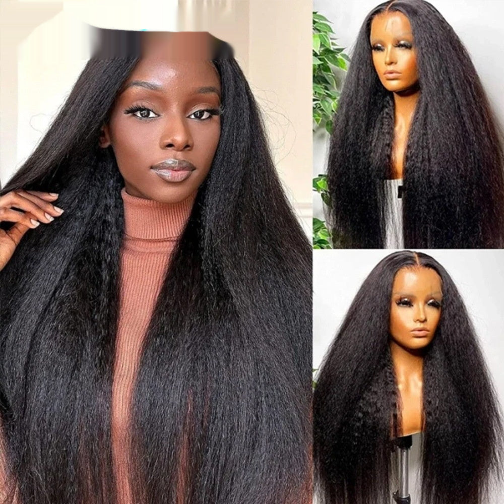Womens Natural-color Human Hair Wig for Effortless Style