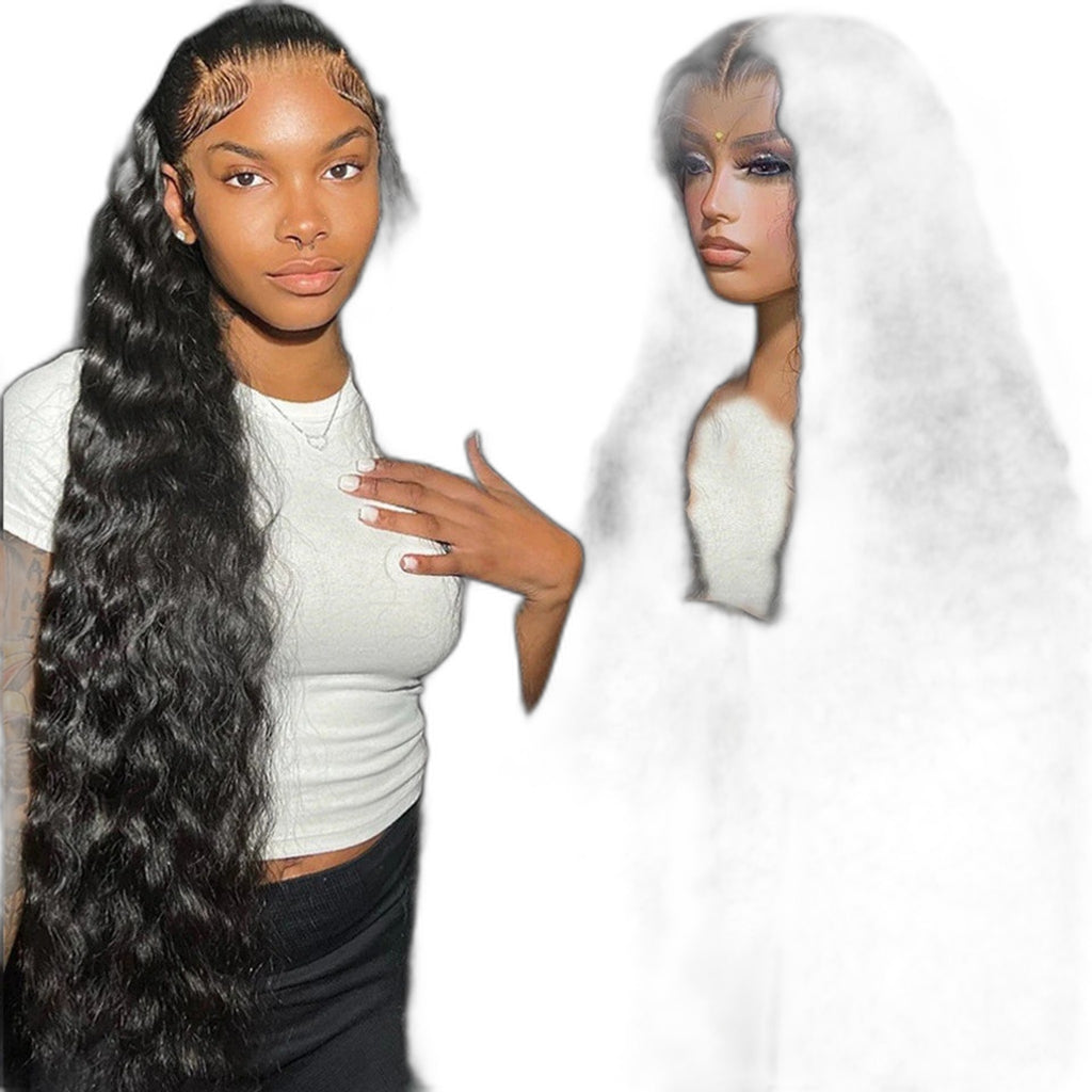 Womens Frontal Water-wave Curly Wig - Effortless Style