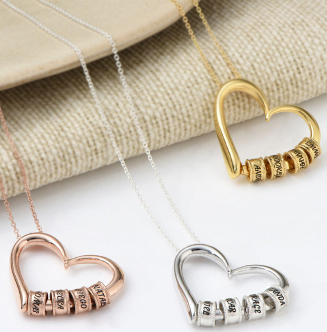 Personalized Heart Necklaces for Women - Custom Name Jewelry
