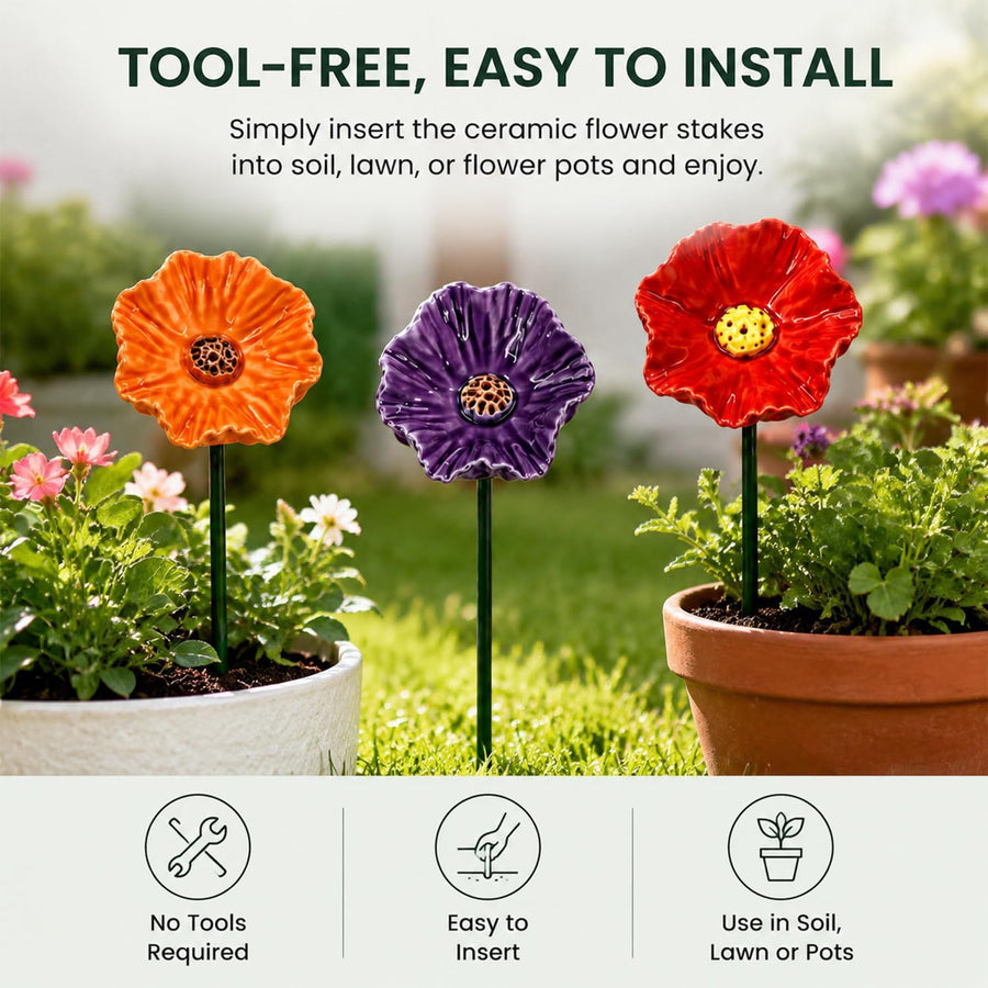 Charming Balcony Flower Pot Butterfly Bird Bath Caddy