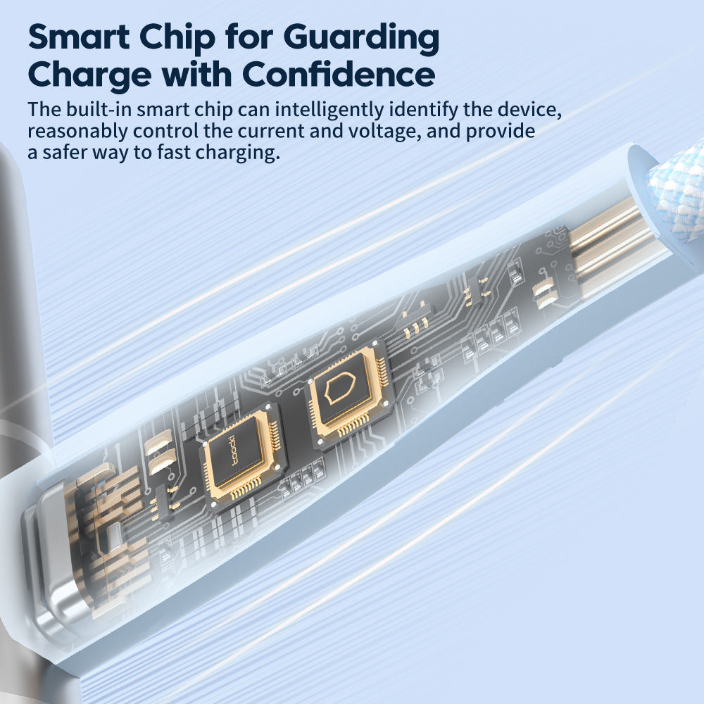 USB-C to USB-C Fast-Charging Cable with LED Lighting