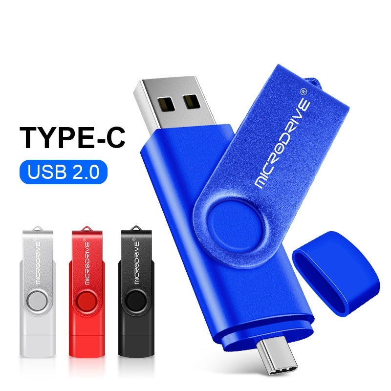 Dual-use Rotating USB Flash Drive for Phones & Computers