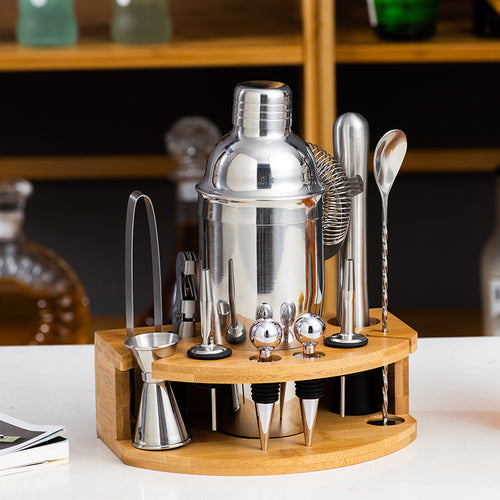 12-Piece Stainless Steel Cocktail Shaker Set for Perfect Drinks