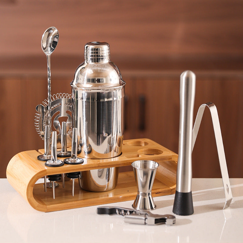 12-Piece Stainless Steel Cocktail Shaker Set for Perfect Drinks