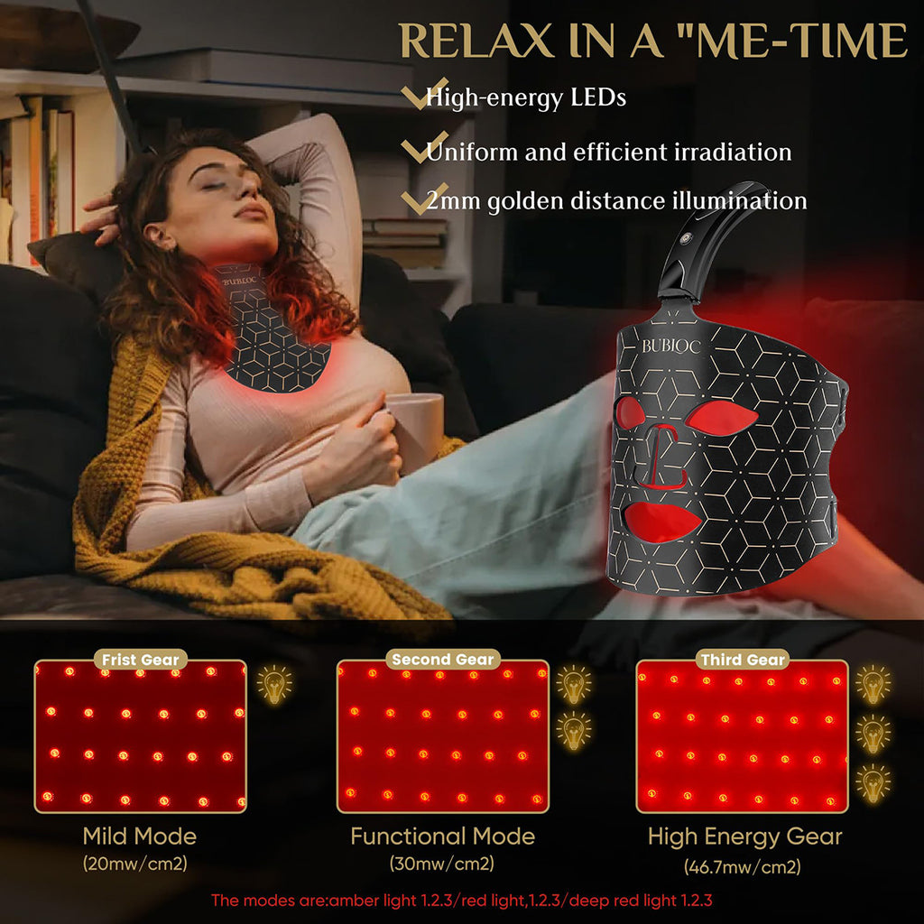 Silicone Beauty Mask with Wireless Charging for Home Use