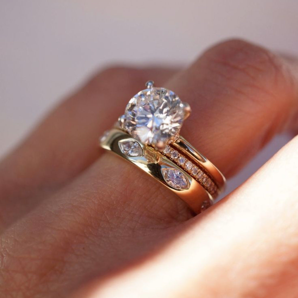 Micro-paved Zircon Ring Set - Stunning Beauty Gift Set