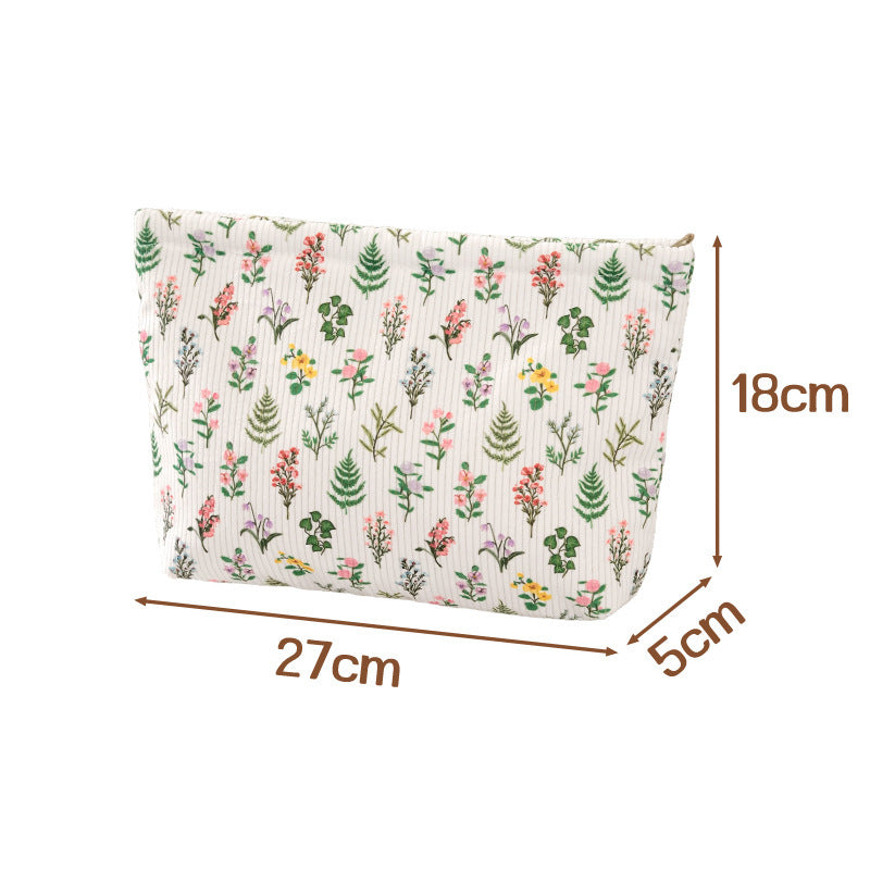 Stylish New Corduroy Clutch Cosmetic Bag for Women
