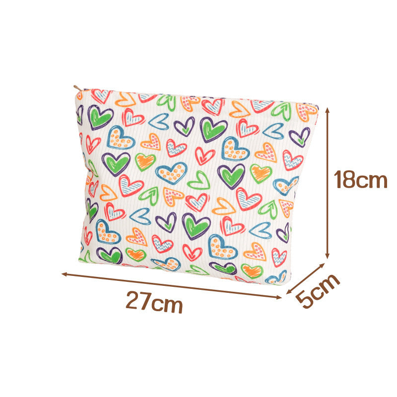 Stylish New Corduroy Clutch Cosmetic Bag for Women