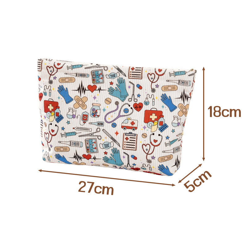 Stylish New Corduroy Clutch Cosmetic Bag for Women