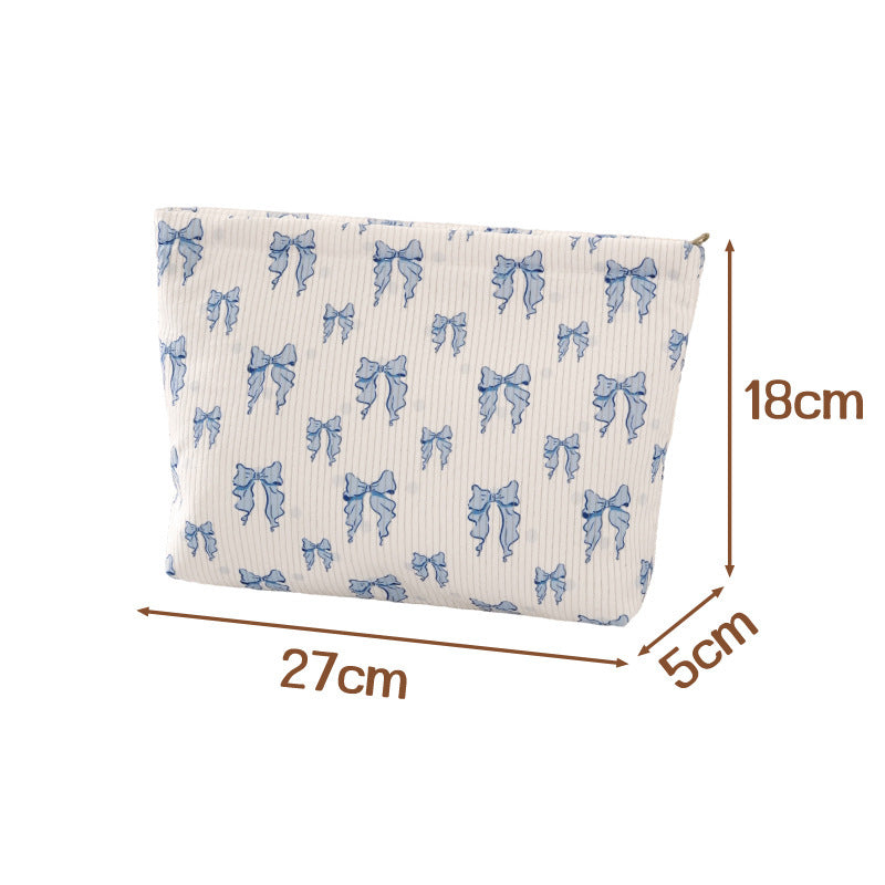 Stylish New Corduroy Clutch Cosmetic Bag for Women
