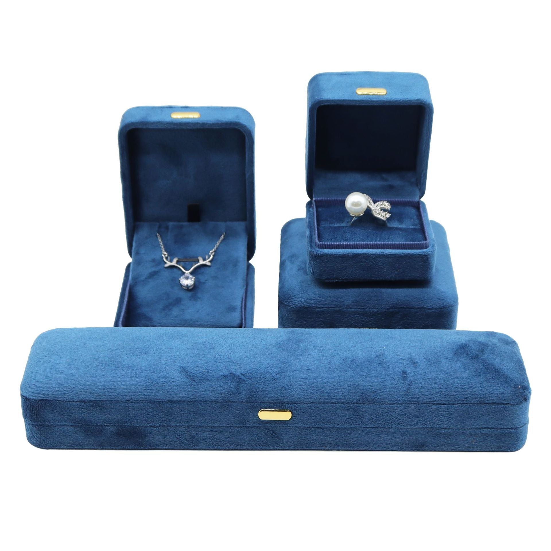 High-end Velvet Jewelry Box for Elegant Necklace Storage