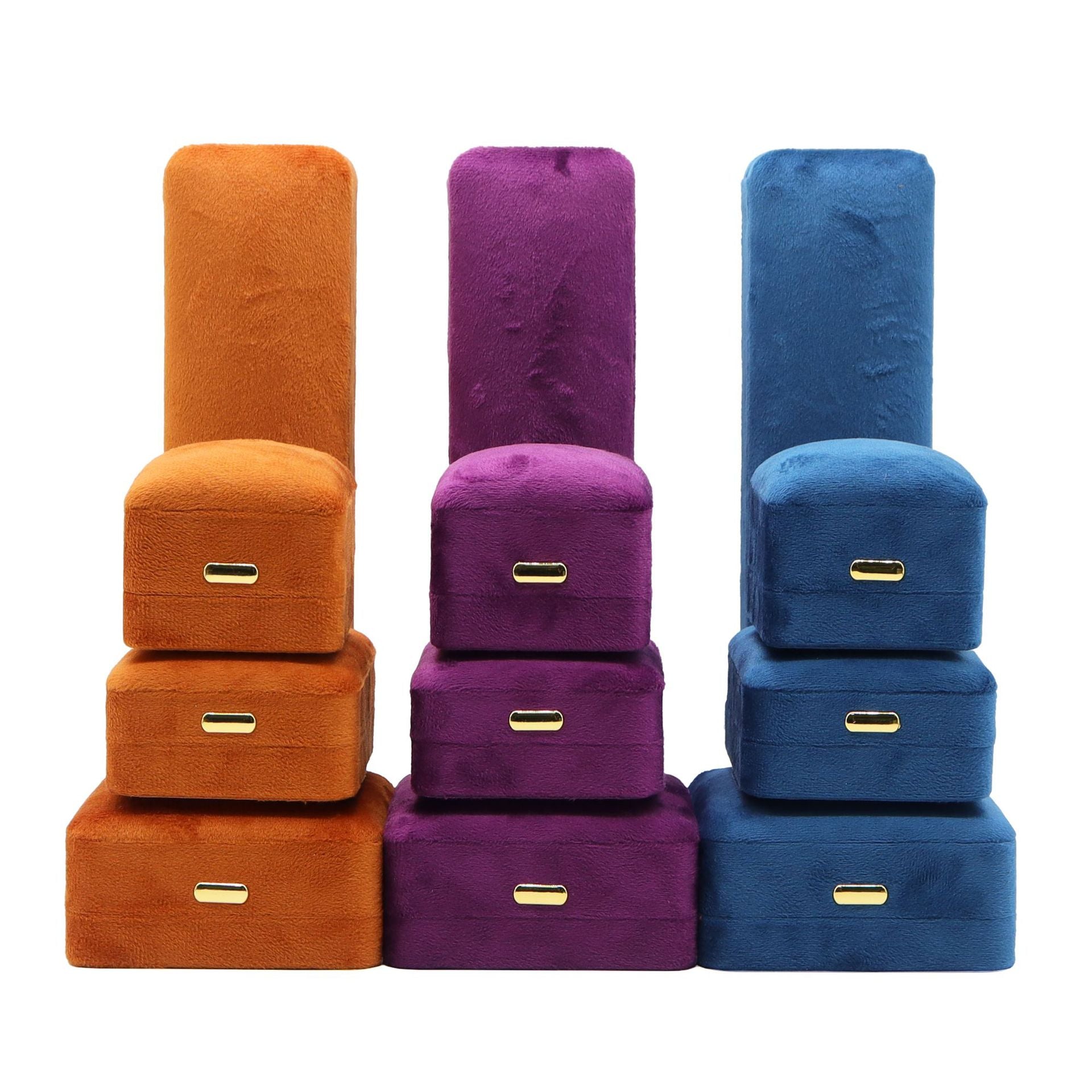 High-end Velvet Jewelry Box for Elegant Necklace Storage