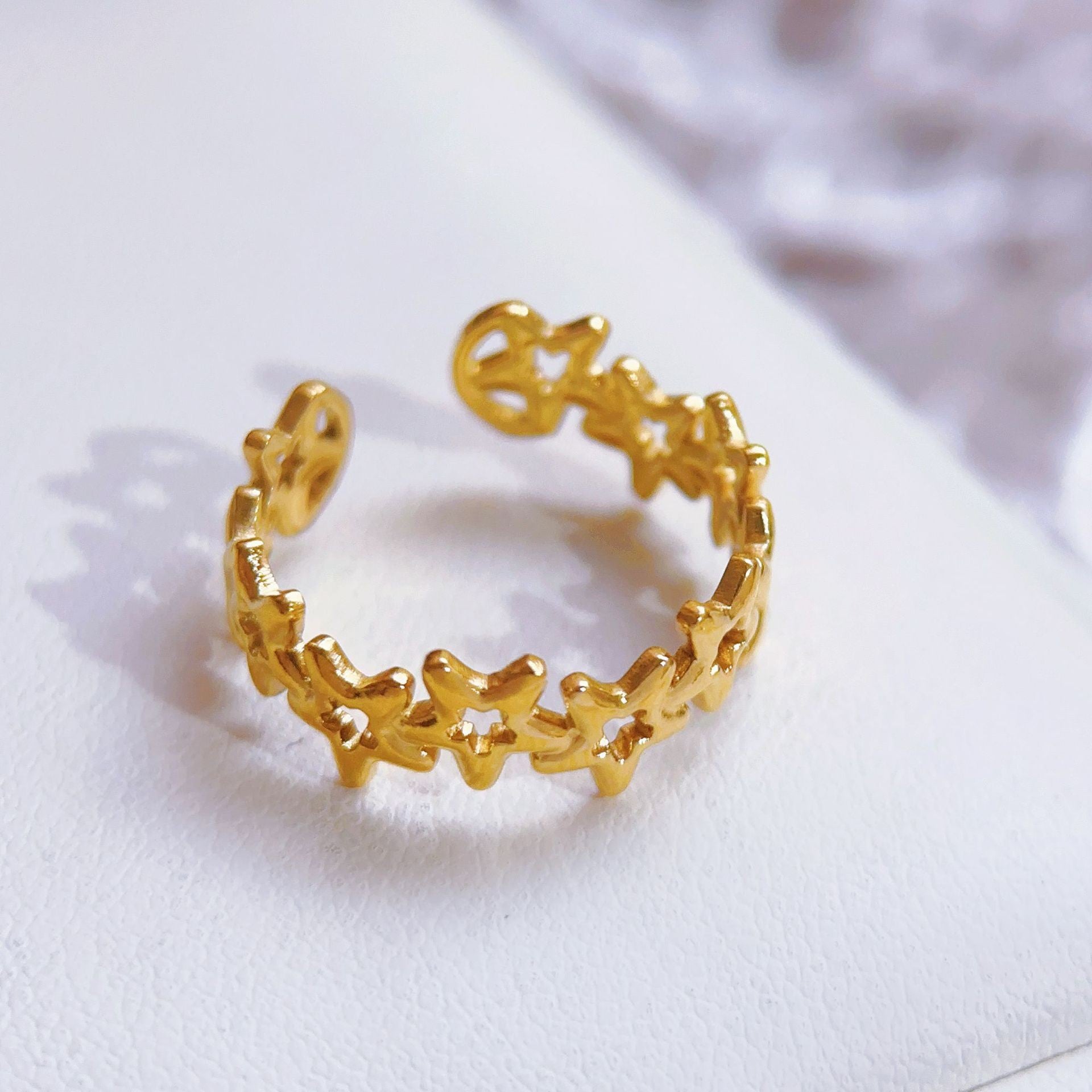 Stainless Steel Heart-shaped Ring for Women - Trendy Accessory