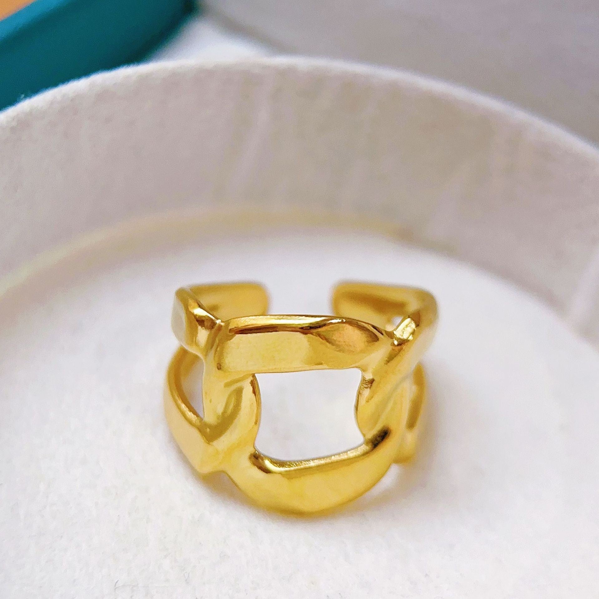 Stainless Steel Heart-shaped Ring for Women - Trendy Accessory
