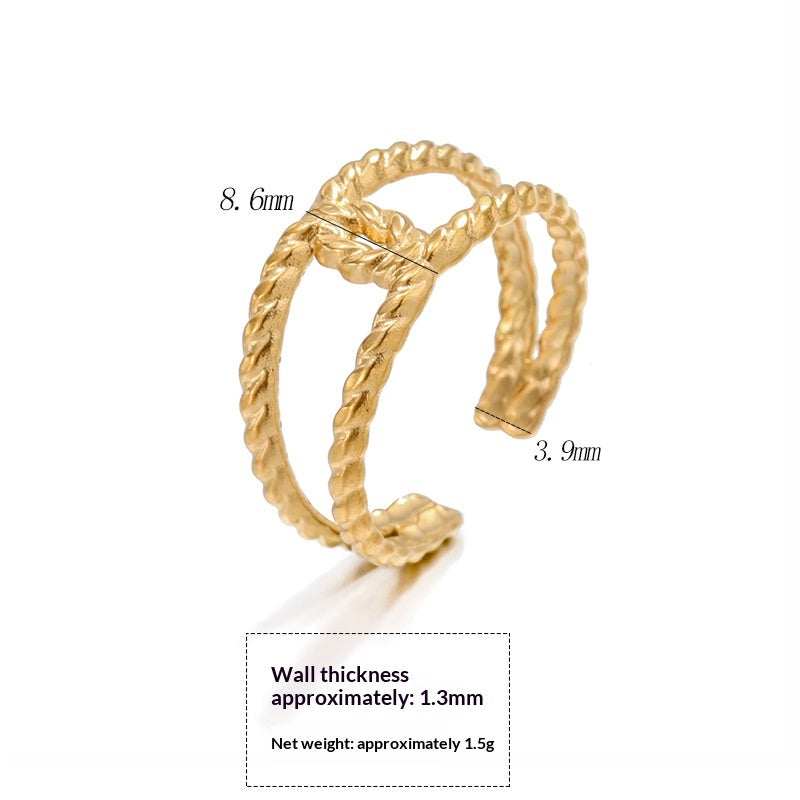 Hollowed-out Unisex All-matching Index Finger Ring