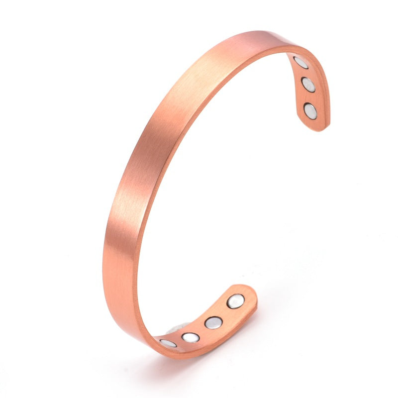 Red Copper Magnet Bracelet & Ring Set - Stylish Energy Jewelry