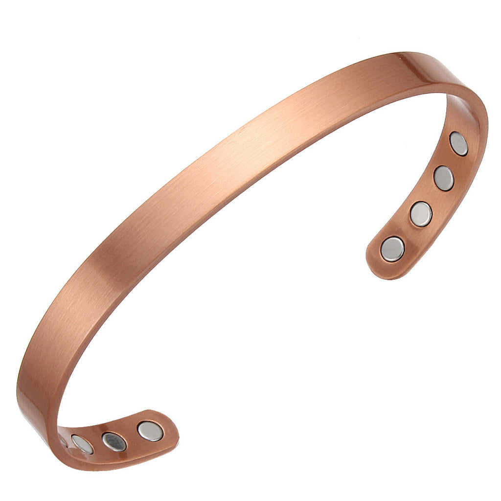 Red Copper Magnet Bracelet & Ring Set - Stylish Energy Jewelry