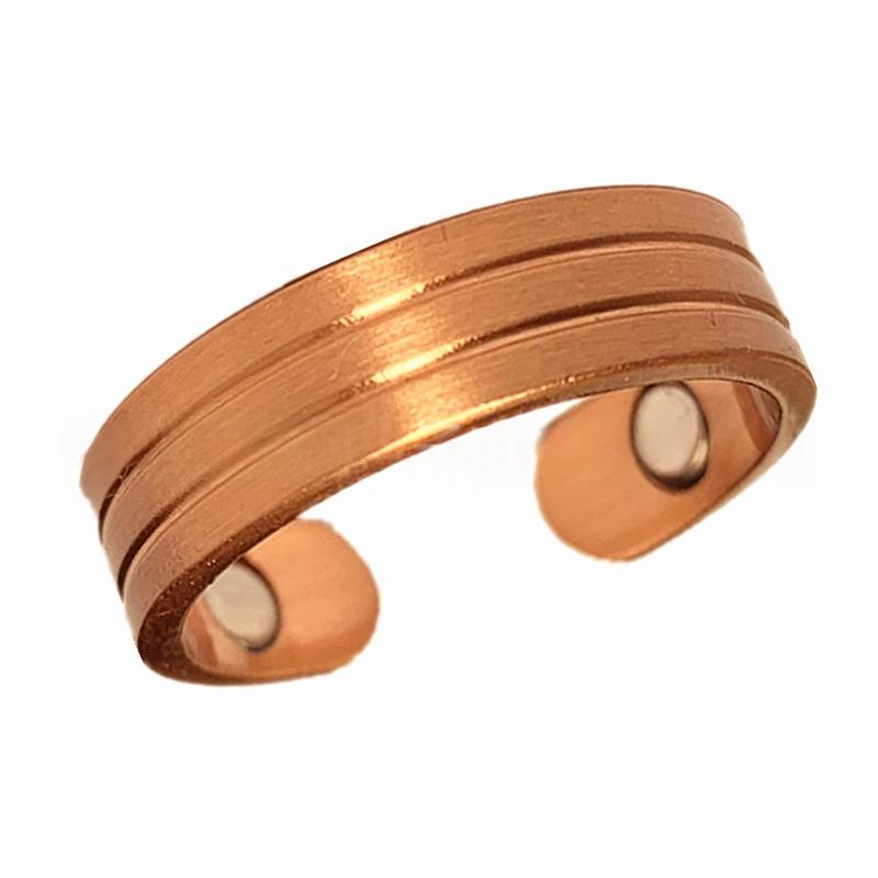 French-style Light-luxury Cats-eye Stone Copper Magnetic Ring