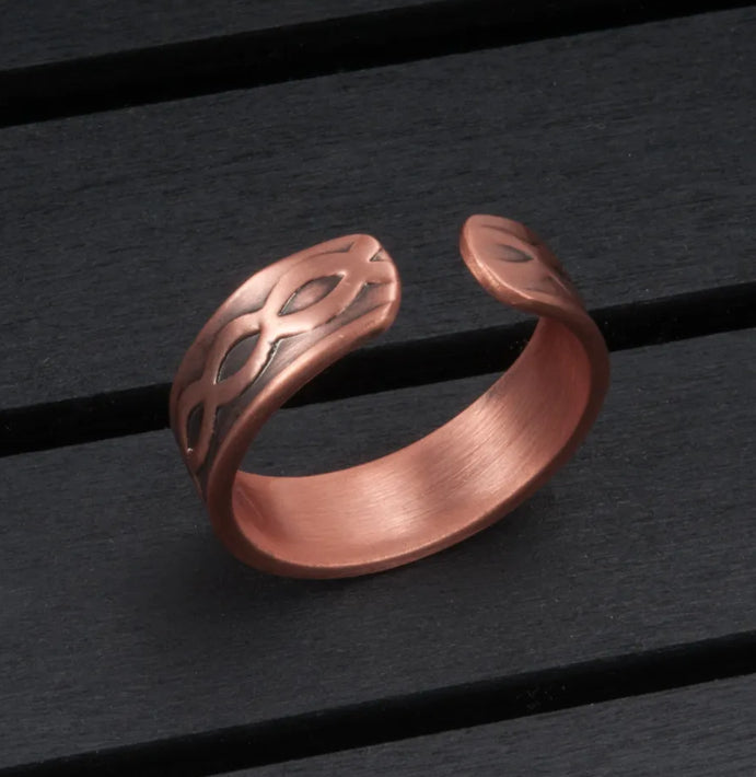 Pure Red Copper Ring - Colorfast Adjustable Opening