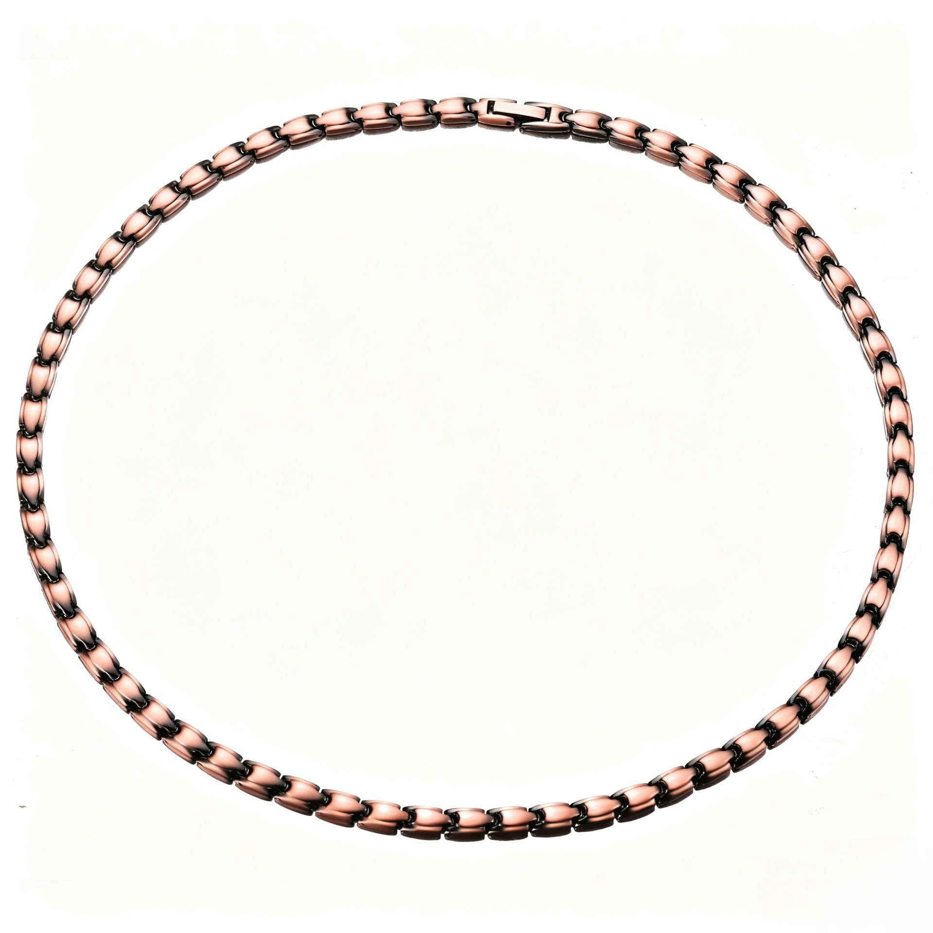 Unisex Red Copper Braided Necklace for Unique Style