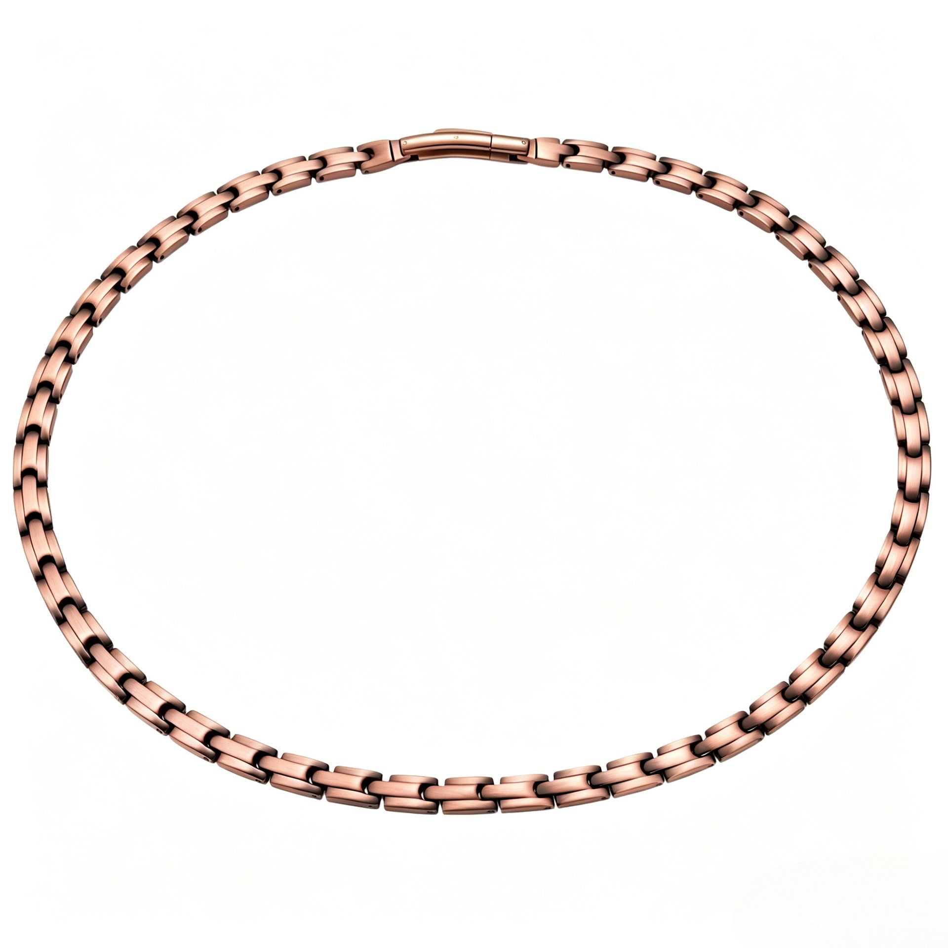 Unisex Red Copper Braided Necklace for Unique Style