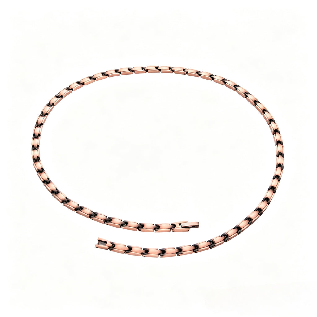 Unisex Red Copper Braided Necklace for Unique Style