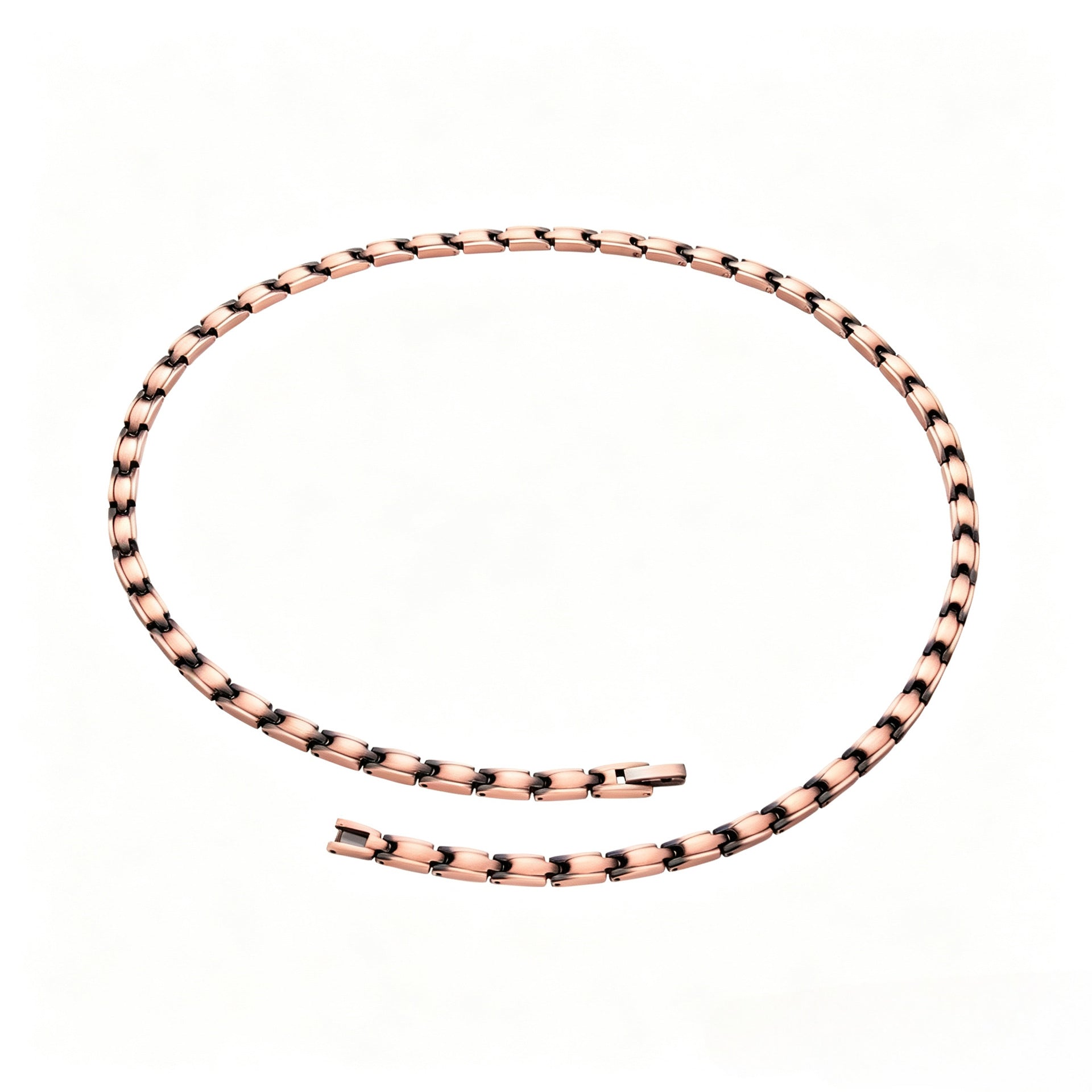 Unisex Red Copper Braided Necklace for Unique Style