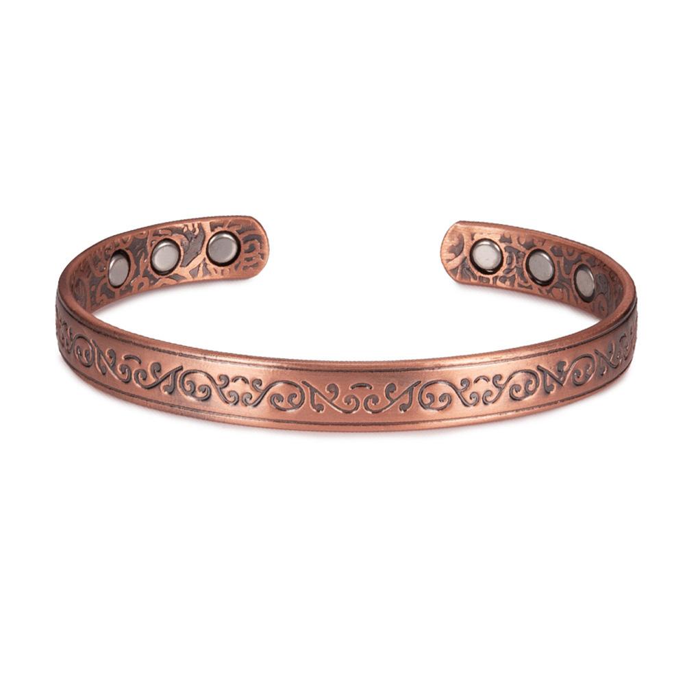 Pure Red Copper Magnetic Adjustable Bracelet for Wellness
