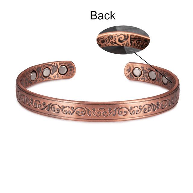 Pure Red Copper Magnetic Adjustable Bracelet for Wellness