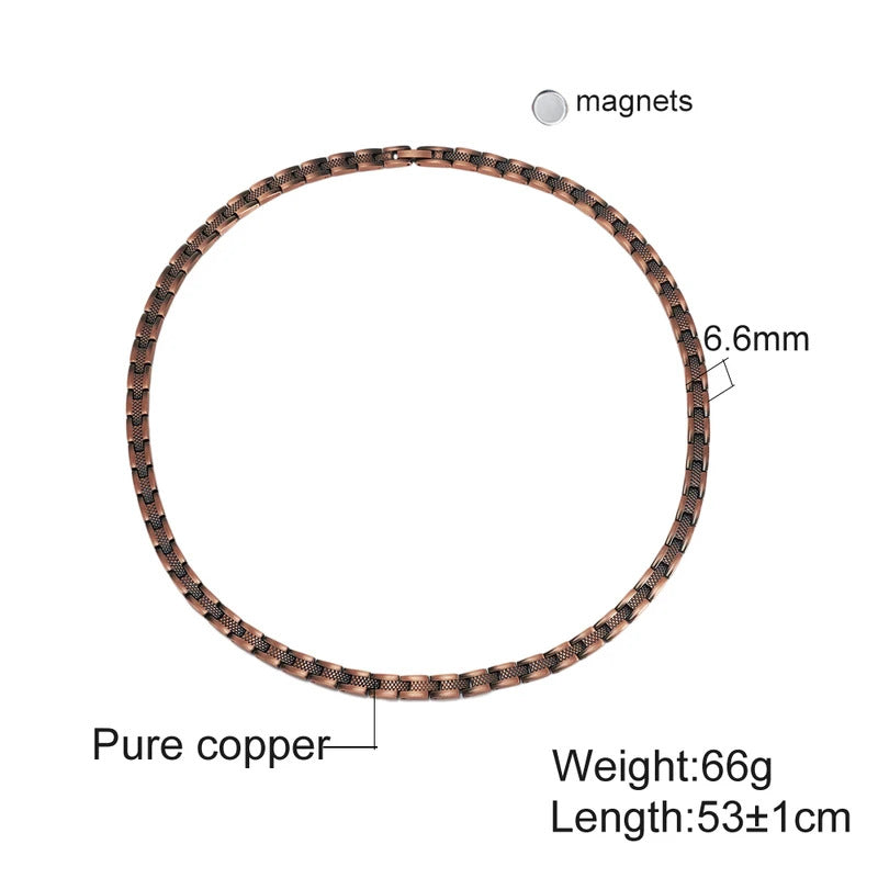 Solid Pure Copper Minimalist Necklace for Elegant Style