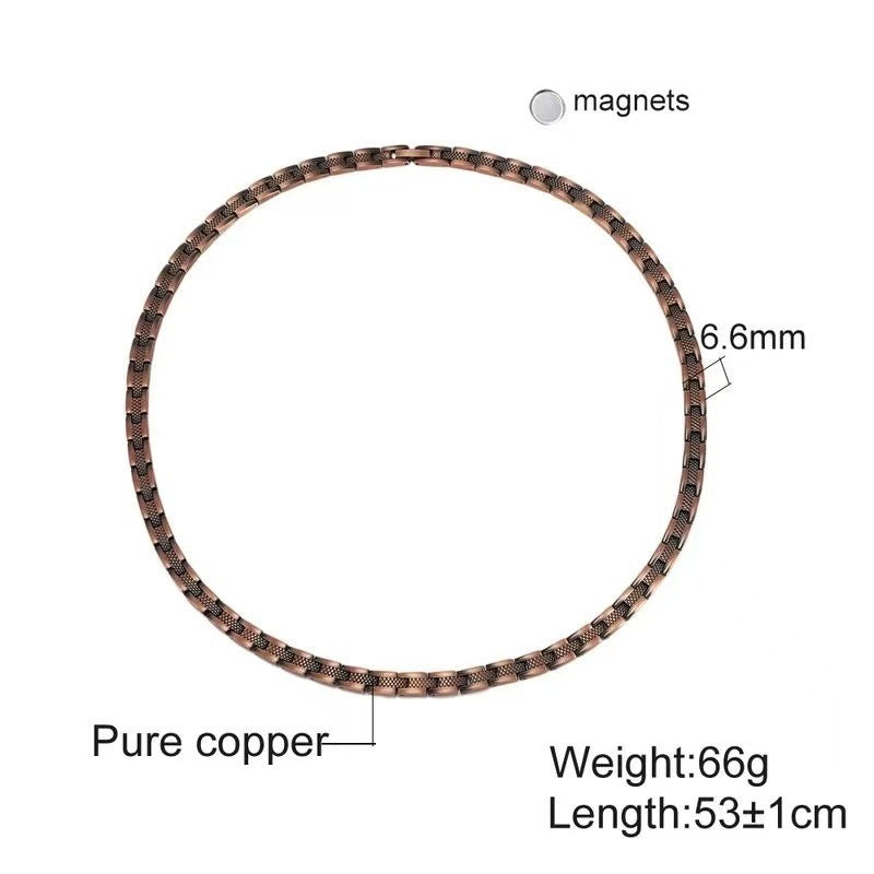 Solid Pure Copper Minimalist Necklace for Elegant Style