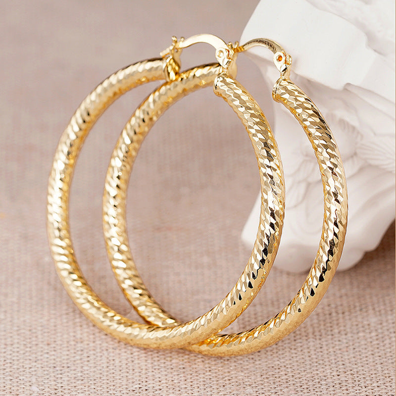 Geometric Circular Hoop Statement Party Earrings for Women