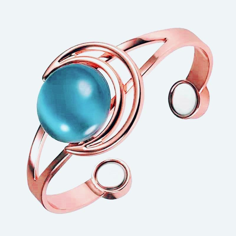 Retro-style Fashion Cat-eye Copper Bracelet for Chic Looks