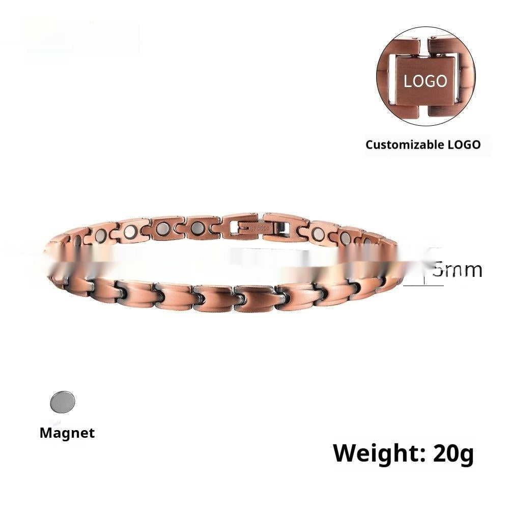 Womens Red Copper Magnetic Bracelet for Style & Wellness