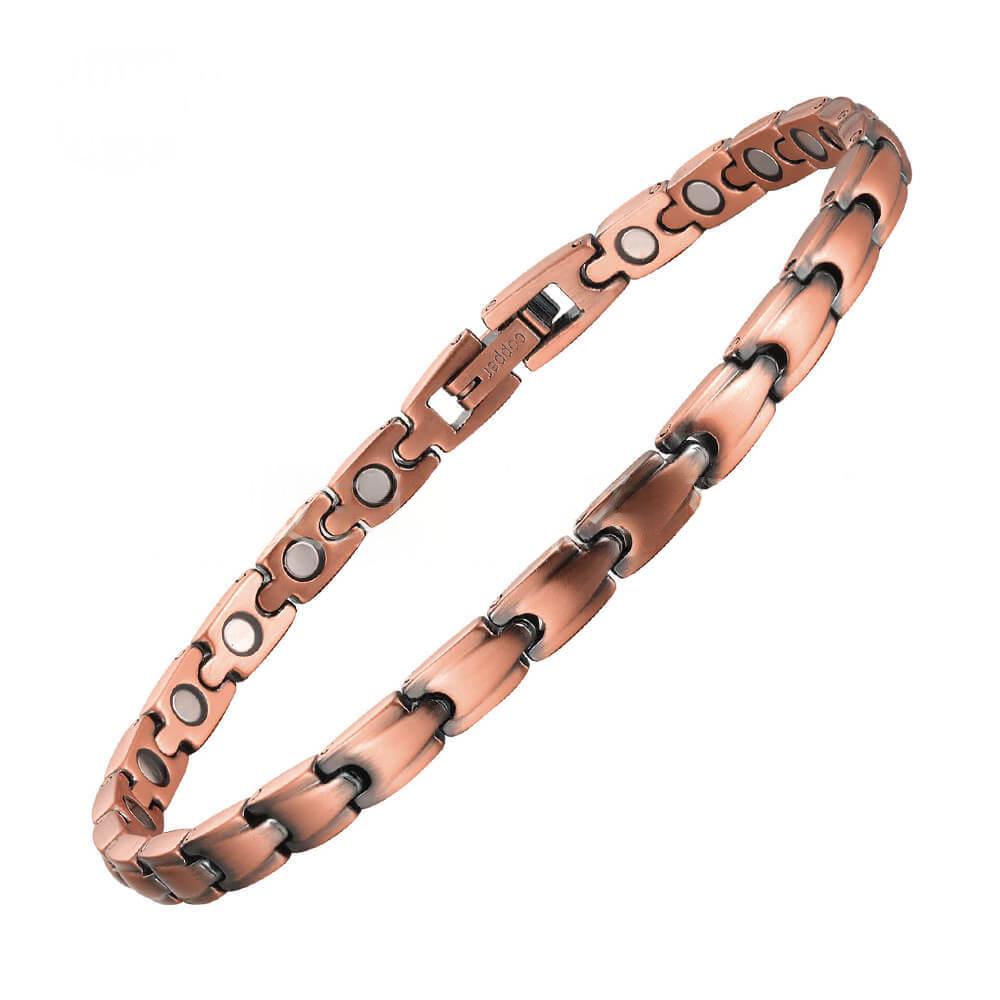 Womens Red Copper Magnetic Bracelet for Style & Wellness