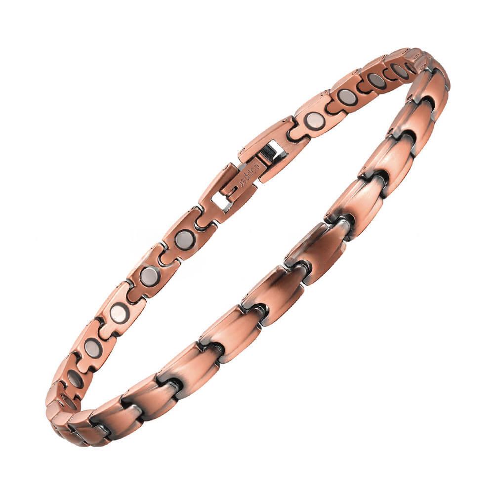 Womens Red Copper Magnetic Bracelet for Style & Wellness