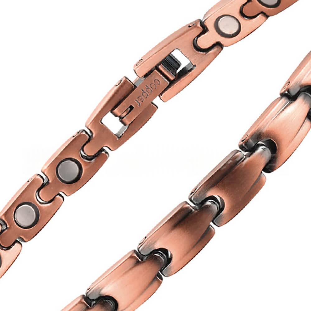Womens Red Copper Magnetic Bracelet for Style & Wellness