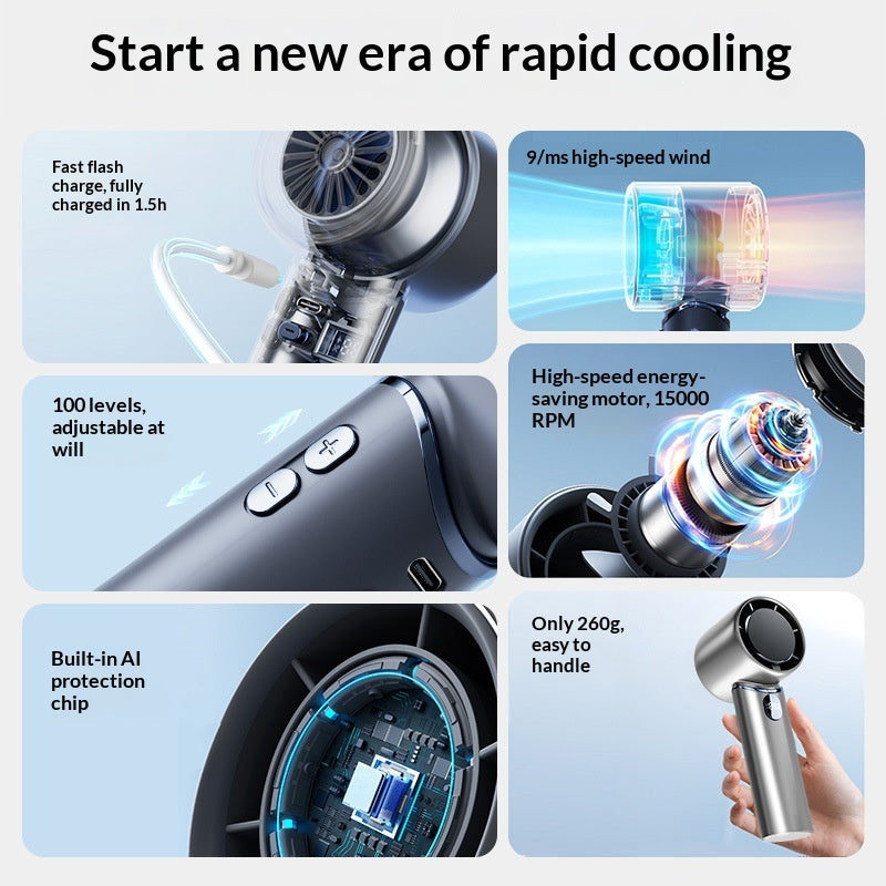 New USB-Charging Handheld Mini Fan for Home Office