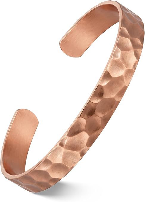 Simple Handmade Vintage Red Copper Open-Ended Bracelet