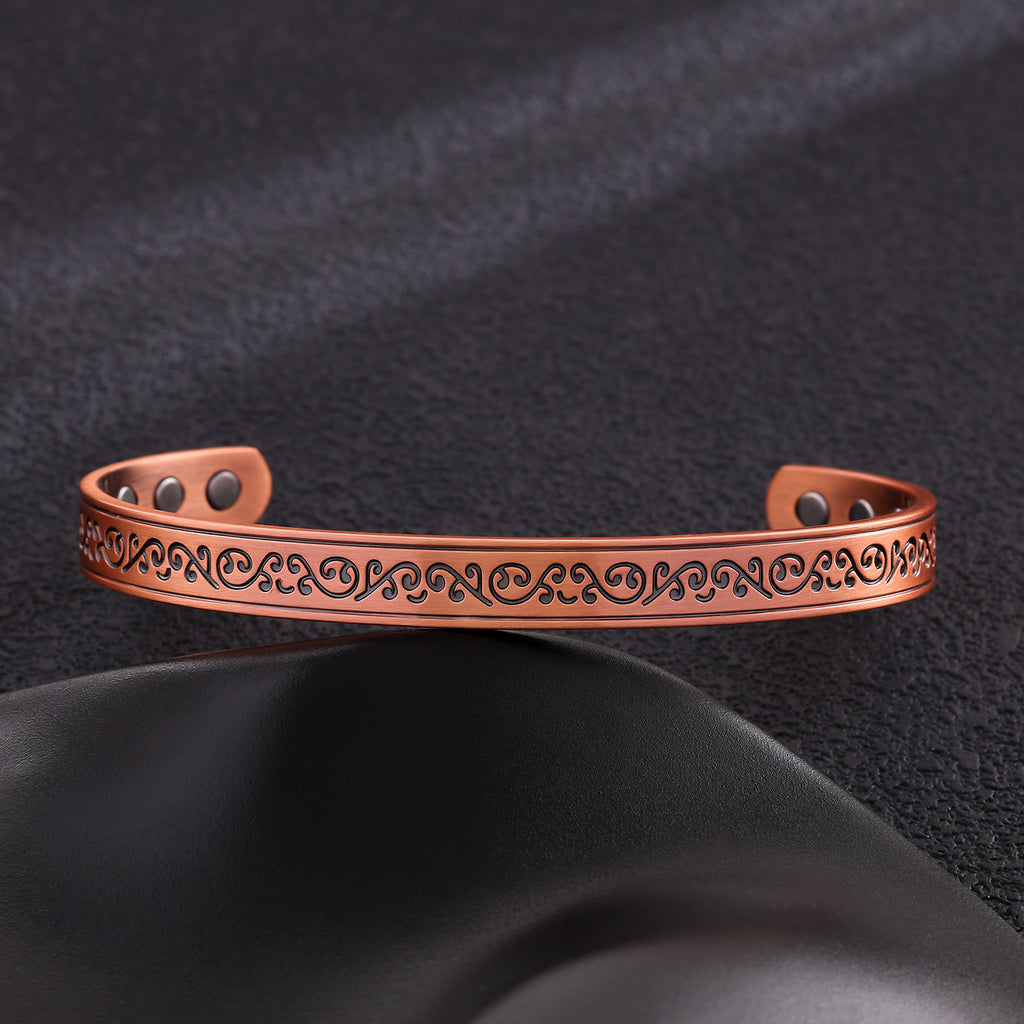 Antique Bronze Brushed Magnet Bracelet for Timeless Style