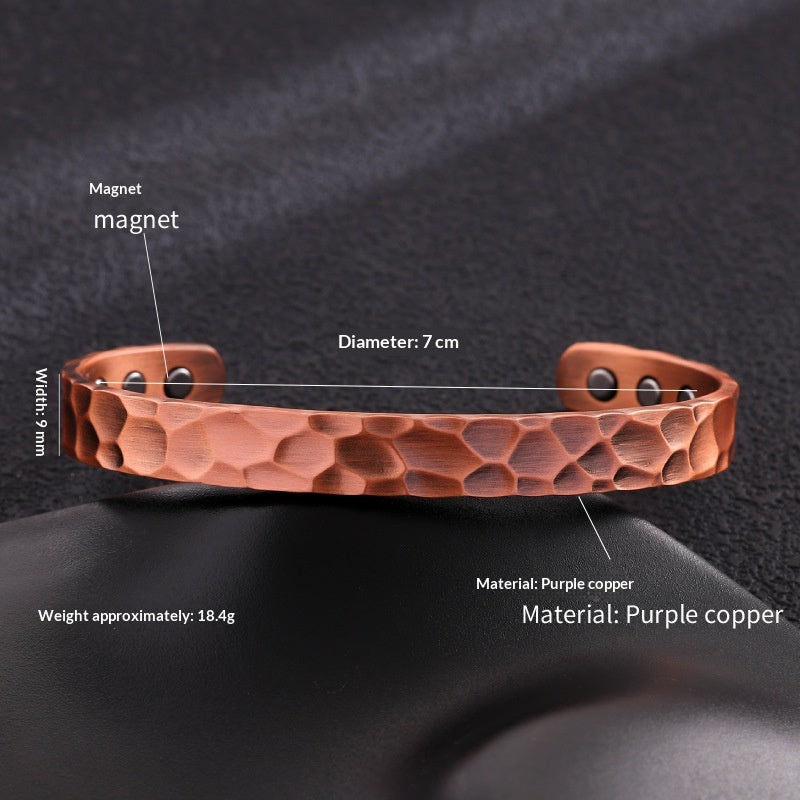 Antique Bronze Brushed Magnet Bracelet for Timeless Style