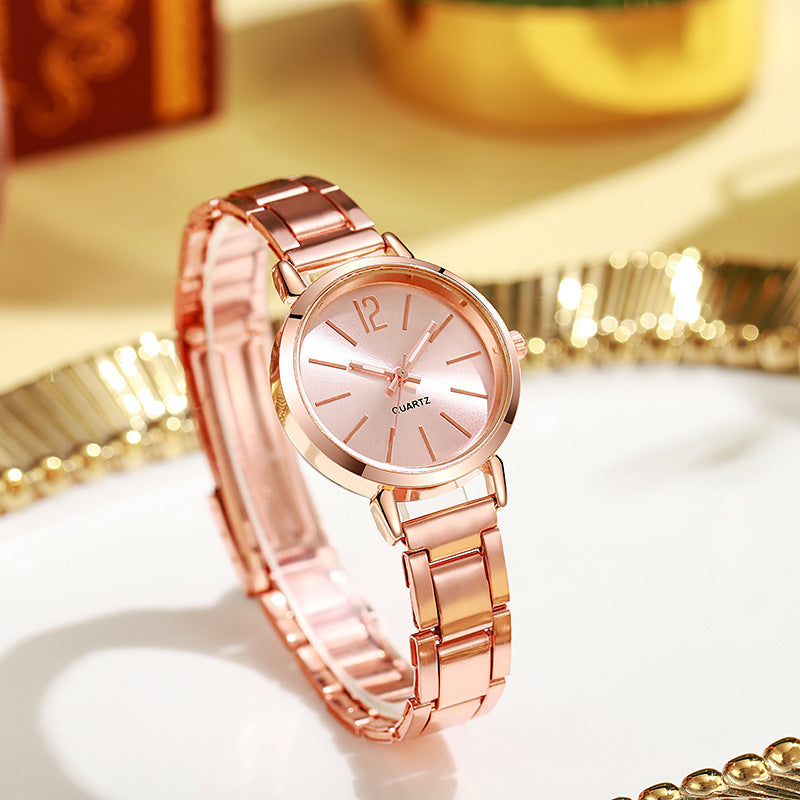 Womens Gold-Plated Steel-Strap Quartz Watch - Stylish & Durable