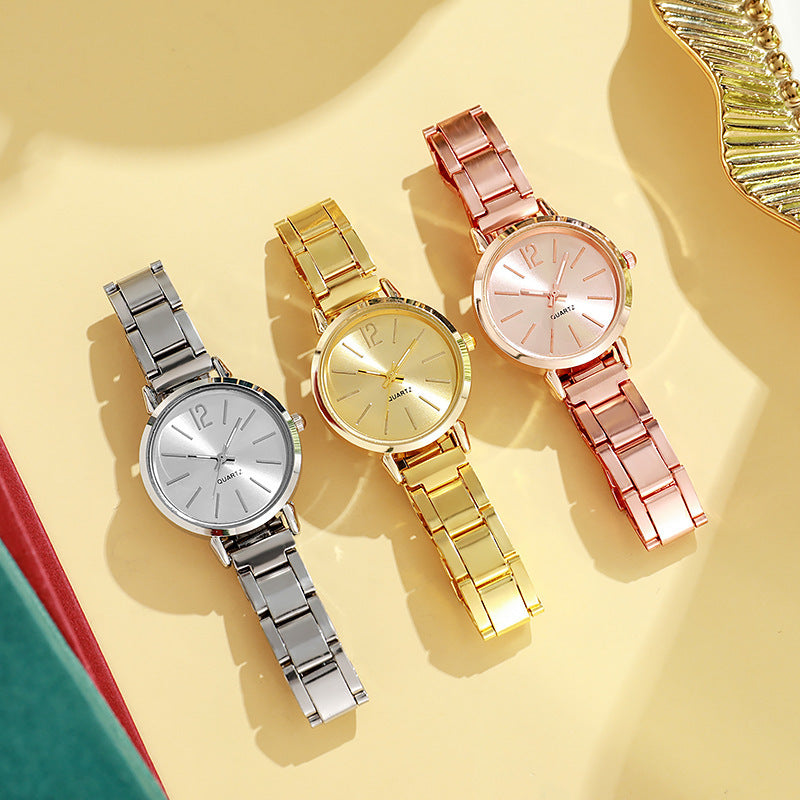 Womens Gold-Plated Steel-Strap Quartz Watch - Stylish & Durable