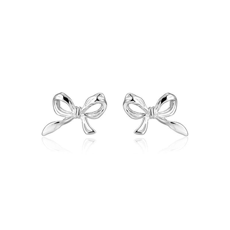 Minimalist Cool-style Bow Stud Earrings for Women