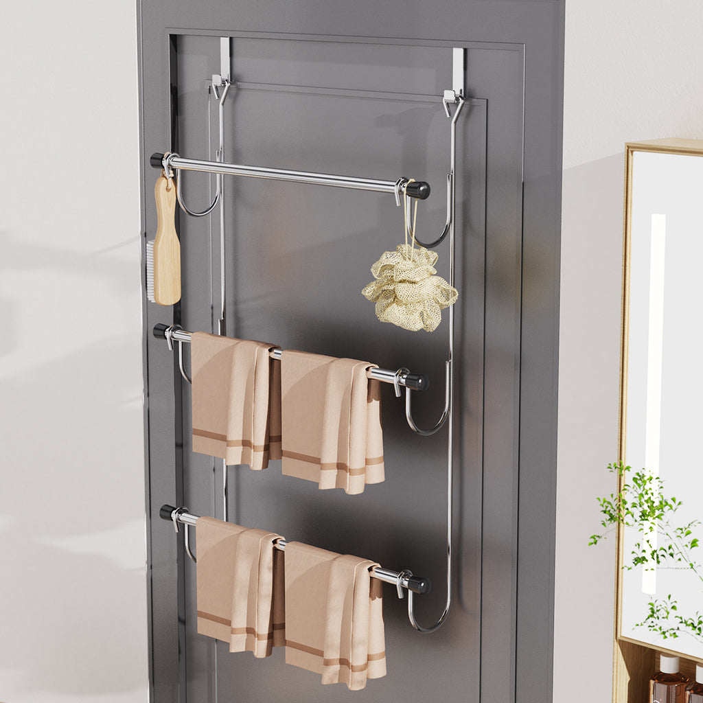 Drill-free Three-tier Door Towel Rack for Sweat Towels